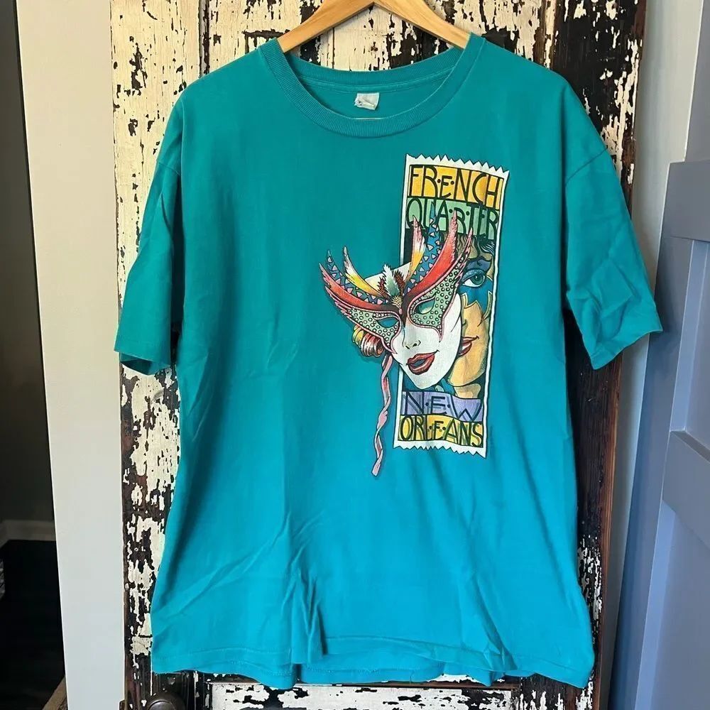 French Quarter New Orleans vintage single stitch 1990 T-Shirt XL